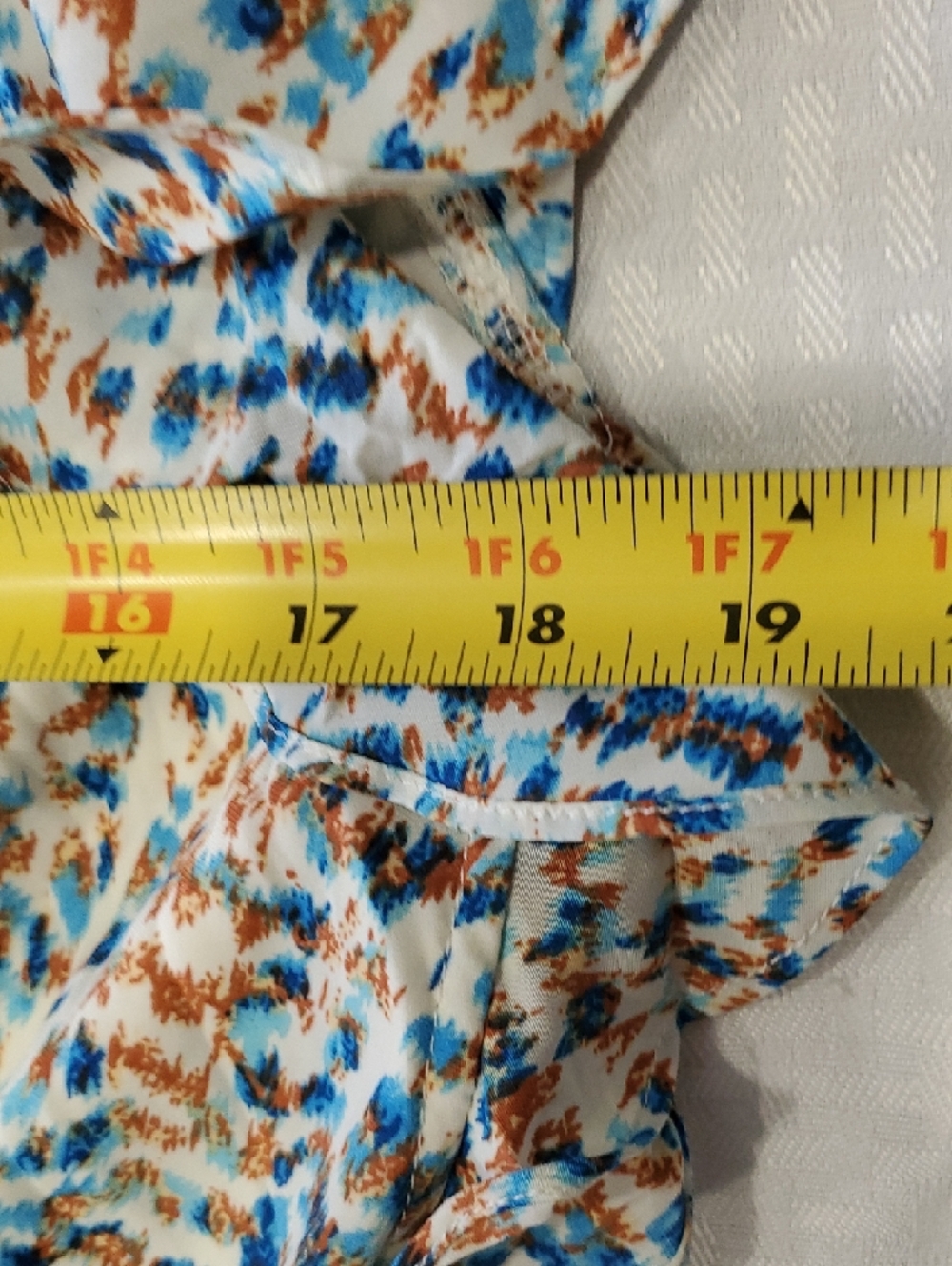 Glamour Blue and Cream Ruffle Sleeve Maxi Dress - Picture 13 of 13